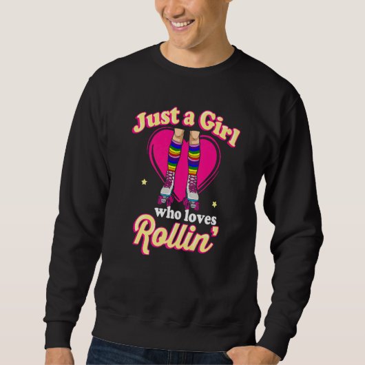 Roller Skates  Rollerskating 70s Party Eighties Ou Sweatshirt (Vorderseite)