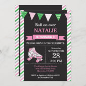 Roller Skating Birthday Invitation Birthday Party Einladung (Vorne/Hinten)