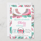 Roller Skating Invitation, Roller Skating Invite, Einladung (Vorderseite)