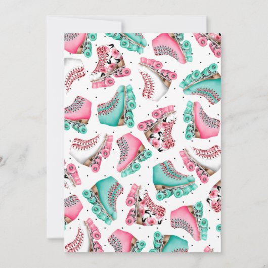 Roller Skating Invitation, Roller Skating Invite, Einladung (Rückseite)