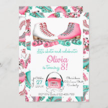 Roller Skating Invitation, Roller Skating Invite,