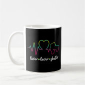 Roller Skating Live Love Skate Heartbeat Heart Tie Kaffeetasse (Links)