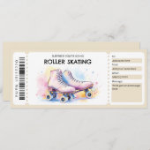 Roller Skating Ticket Gift Certificate Einladung (Vorne/Hinten)