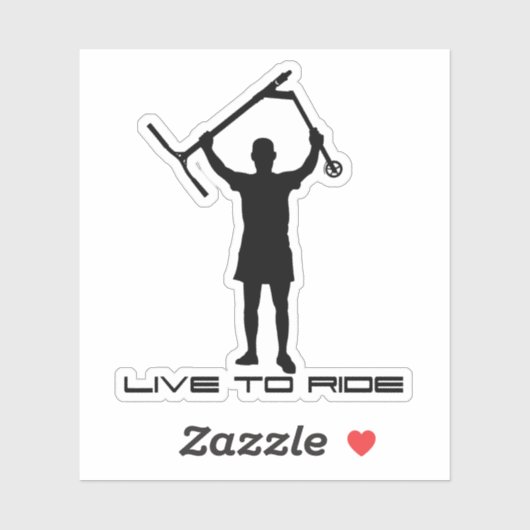 Roller stanzen. Live zum Fahren Aufkleber (Blatt)