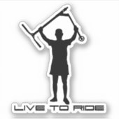 Roller stanzen. Live zum Fahren Aufkleber (Vorderseite)