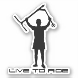 Roller stanzen. Live zum Fahren Aufkleber