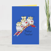 Roller Toaster Funny Roller Coaster Greeting Card Karte (Vorderseite)