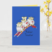 Roller Toaster Funny Roller Coaster Greeting Card Karte (Gelbe Blume)
