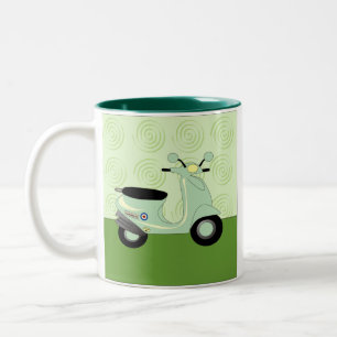 Roller-Trio-Grün-Tasse Zweifarbige Tasse