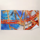 Roller Untersetzer am Strand Strandtuch (Vorderseite)