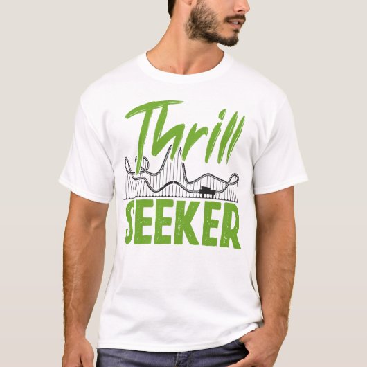 Roller Untersetzer Amusement Park Thrill Seeker T-Shirt (Vorderseite)