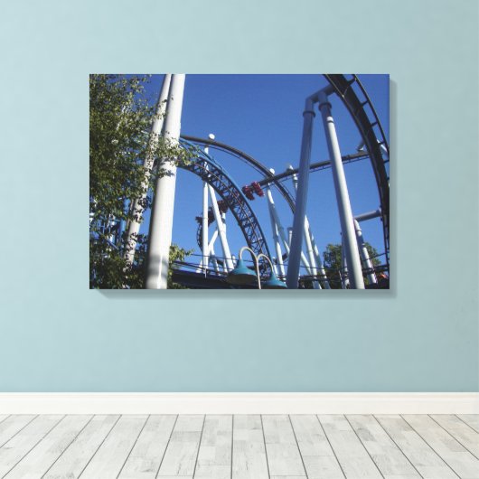 Roller Untersetzer Art Print Leinwanddruck (Insitu (Holzboden))