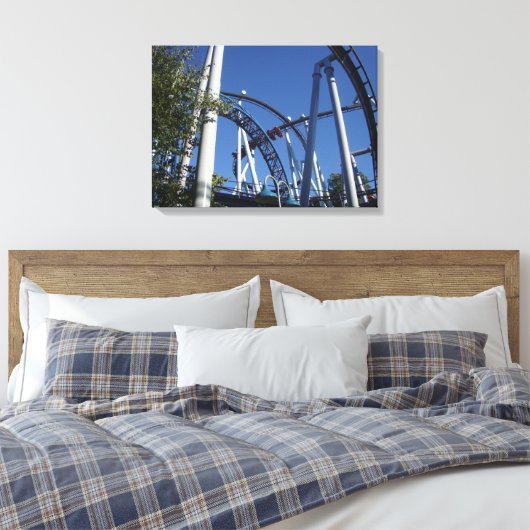 Roller Untersetzer Art Print Leinwanddruck (Insitu (Schlafzimmer))