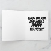 ROLLER UNTERSETZER BIRTHDAY Grußkarte Karte (Innenseite)