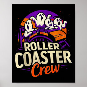 Roller Untersetzer Boo Crew Funny Halloween Ghost  Poster