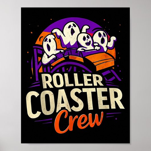Roller Untersetzer Boo Crew Funny Halloween Ghost  Poster (Vorne)