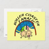 Roller Untersetzer Fanatic Tshirts und Geschenke Postkarte (Vorne/Hinten)