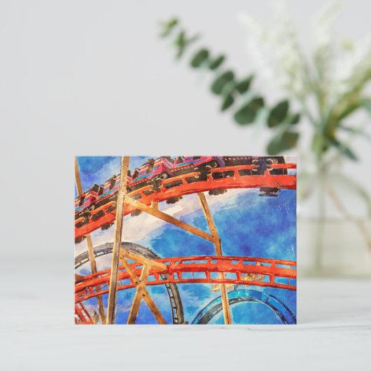 Roller-Untersetzer farbige Postkarte (Stehend Vorderseite)