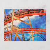 Roller-Untersetzer farbige Postkarte (Vorderseite)