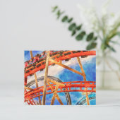 Roller-Untersetzer farbige Postkarte (Stehend Vorderseite)