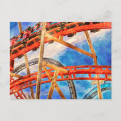 Roller-Untersetzer farbige Postkarte (Vorderseite)