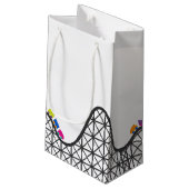 Roller-Untersetzer hinzufügen Nachricht Party Gesc Kleine Geschenktüte (Rückseite Schrägansicht)