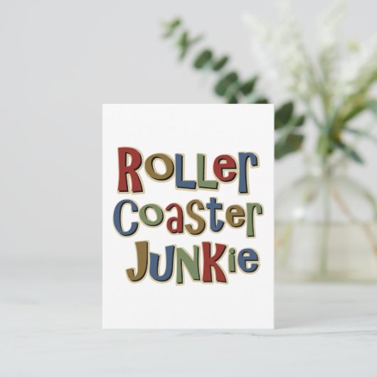 Roller Untersetzer Junkie Postkarte (Stehend Vorderseite)