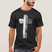 Roller Untersetzer Kreuz Christlicher Glaube Vinta T-Shirt (Vorderseite)