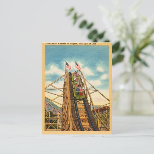 Roller Untersetzer, Lagoon, Fun Spot, Utah Postkarte (Stehend Vorderseite)