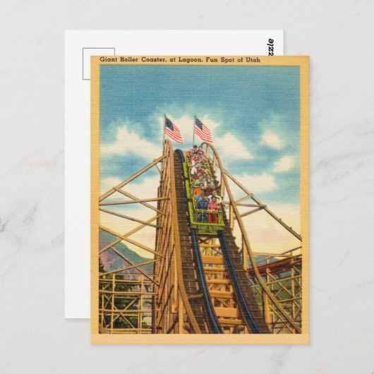 Roller Untersetzer, Lagoon, Fun Spot, Utah Postkarte (Vorne/Hinten)
