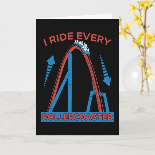 Roller Untersetzer Park Vergnügungspark Geschenk Karte (Gelbe Blume)