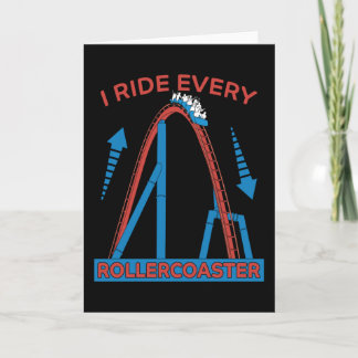 Roller Untersetzer Park Vergnügungspark Geschenk Karte
