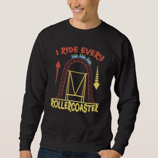 Roller Untersetzer Park Vergnügungspark Geschenk Sweatshirt (Vorderseite)