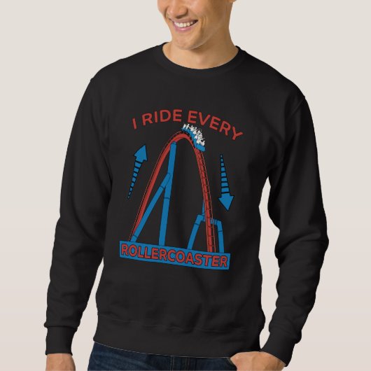 Roller Untersetzer Park Vergnügungspark Geschenk Sweatshirt (Vorderseite)