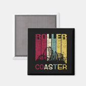 Roller Untersetzer Retro Vintage Silhouette Gesche Magnet (Vorderseite/Rückseite)
