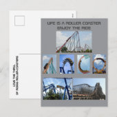 Roller Untersetzer Ride Poster Feiertagspostkarte (Vorne/Hinten)