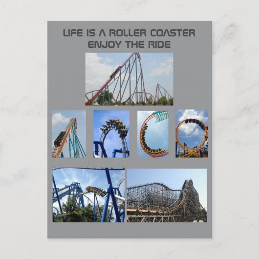 Roller Untersetzer Ride Poster Feiertagspostkarte (Vorderseite)