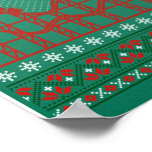 Roller Untersetzer Scene Ugly Weihnachtssüßer Poster (Ecke)