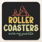 Roller-Untersetzer sind mein Lieblingspark Rechteckiger Pappuntersetzer (Vorderseite)