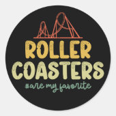 Roller-Untersetzer sind mein Lieblingspark Runder Aufkleber (Vorderseite)