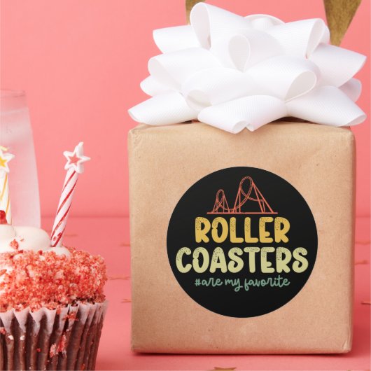 Roller-Untersetzer sind mein Lieblingspark Runder Aufkleber (Party)