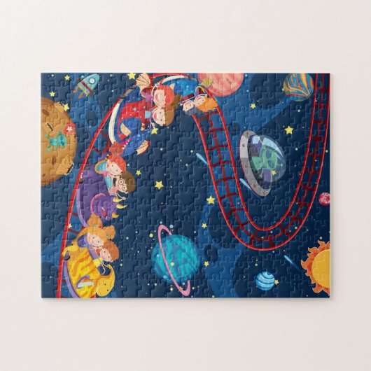 Roller Untersetzer Space Adventure Galaxy Außerird Puzzle (Horizontal)