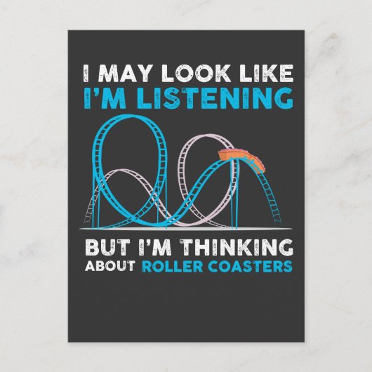 Roller-Untersetzer - Themenpark-Design Postkarte (Vorderseite)