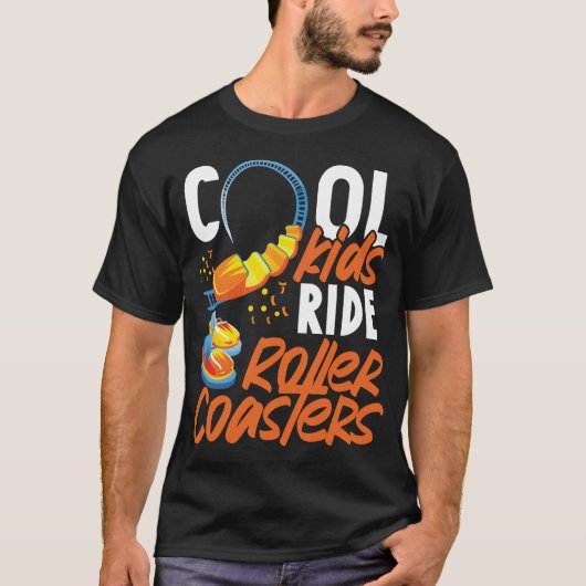 Roller Untersetzer Vergnügungspark Cool Kids Ride T-Shirt (Vorderseite)