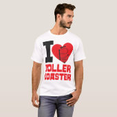 Roller Untersetzer Vergnügungspark I Liebe Roller T-Shirt (Vorne ganz)