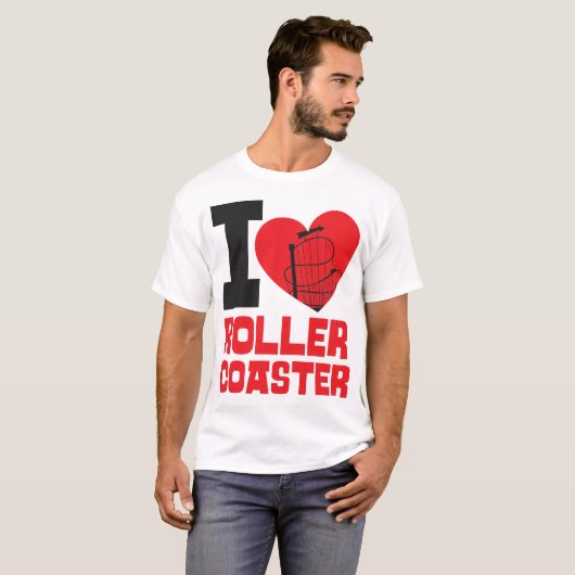 Roller Untersetzer Vergnügungspark I Liebe Roller T-Shirt (Vorne ganz)