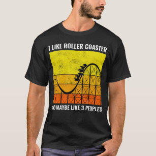 Roller Untersetzer Vergnügungspark Vintag Retro T-Shirt