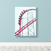 Roller Untersetzer X2 Sechs Flaggen Magic Mountain Leinwanddruck (Insitu (Holzboden))