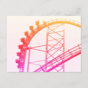 Roller Untersetzer X2 Sechs Flaggen Magic Mountain Postkarte