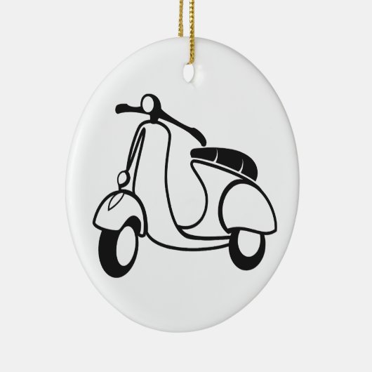 Roller zeichne Schwarz-Weiß-Retro Keramik Ornament (Rechts)